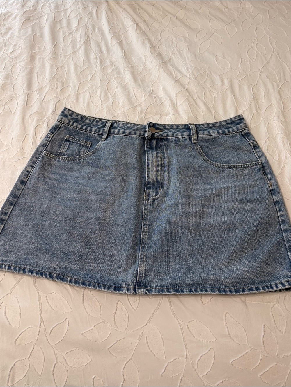 NWOT Classic Blue Denim A-Line Skirt